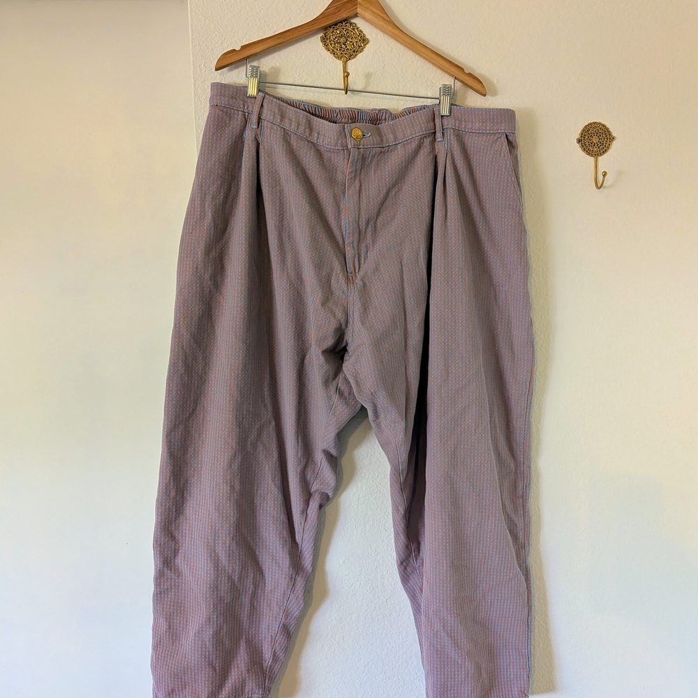 Big Bud Press Women's Striped Trousers - Purple and Blue